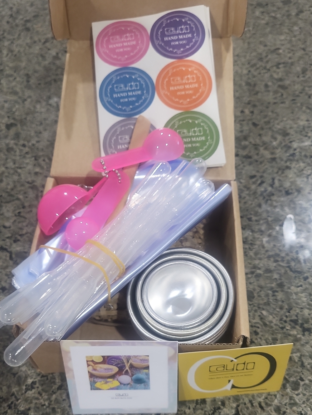 Bath Bomb Making Kit with Pink Measuring Spoons